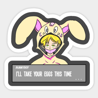 Bunnyboy easter day rpg gaming style retro Sticker